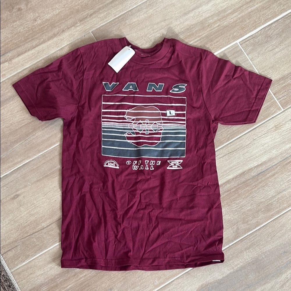 Vans LG kids Burgundy Graphic T-Shirt